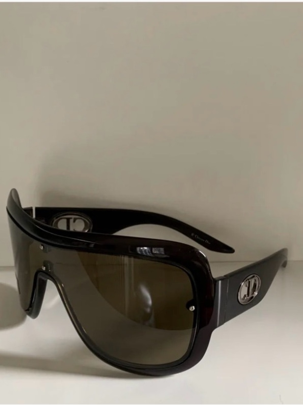 DIOR "look" RQSQ0-sunglasses/shield/italy olive with brown lens authentic